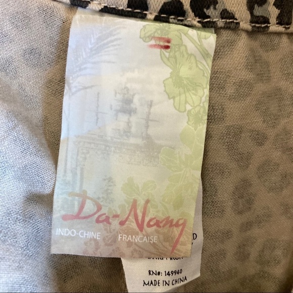 DA NANG Camile Leopard Print Camo Cargo Pant Sz M NWT 100% cotton - Picture 6 of 8